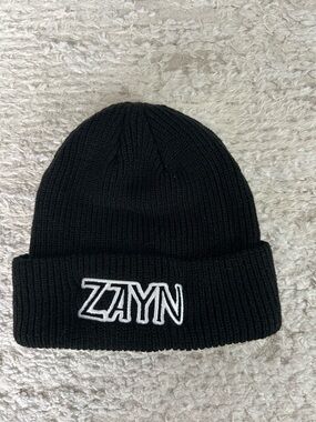 Zay VIP Black Knit Beanie - Embroidered Logo